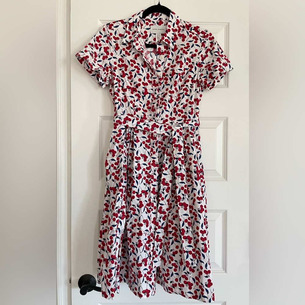 Donna Morgan Cherry Print Fit and Flare Dress 6